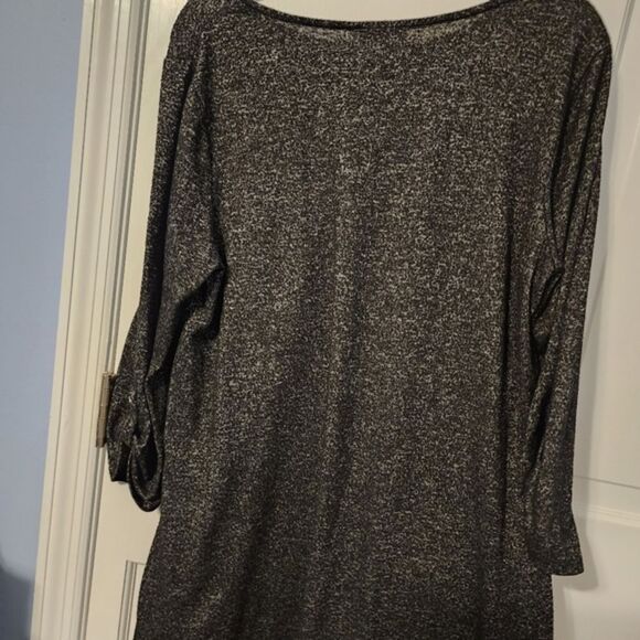 Heather Gray Tunic shift dress, button accents on sleeve. Apt 9. XXL. Like new. - Picture 8 of 9